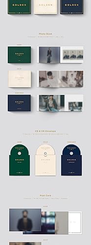 Miniatura 3 de BTS JUNGKOOK GOLDEN Contenido del primer álbum en solitario+Photobook+Photocard+Tracking Jung Kook (versión SHINE estándar)