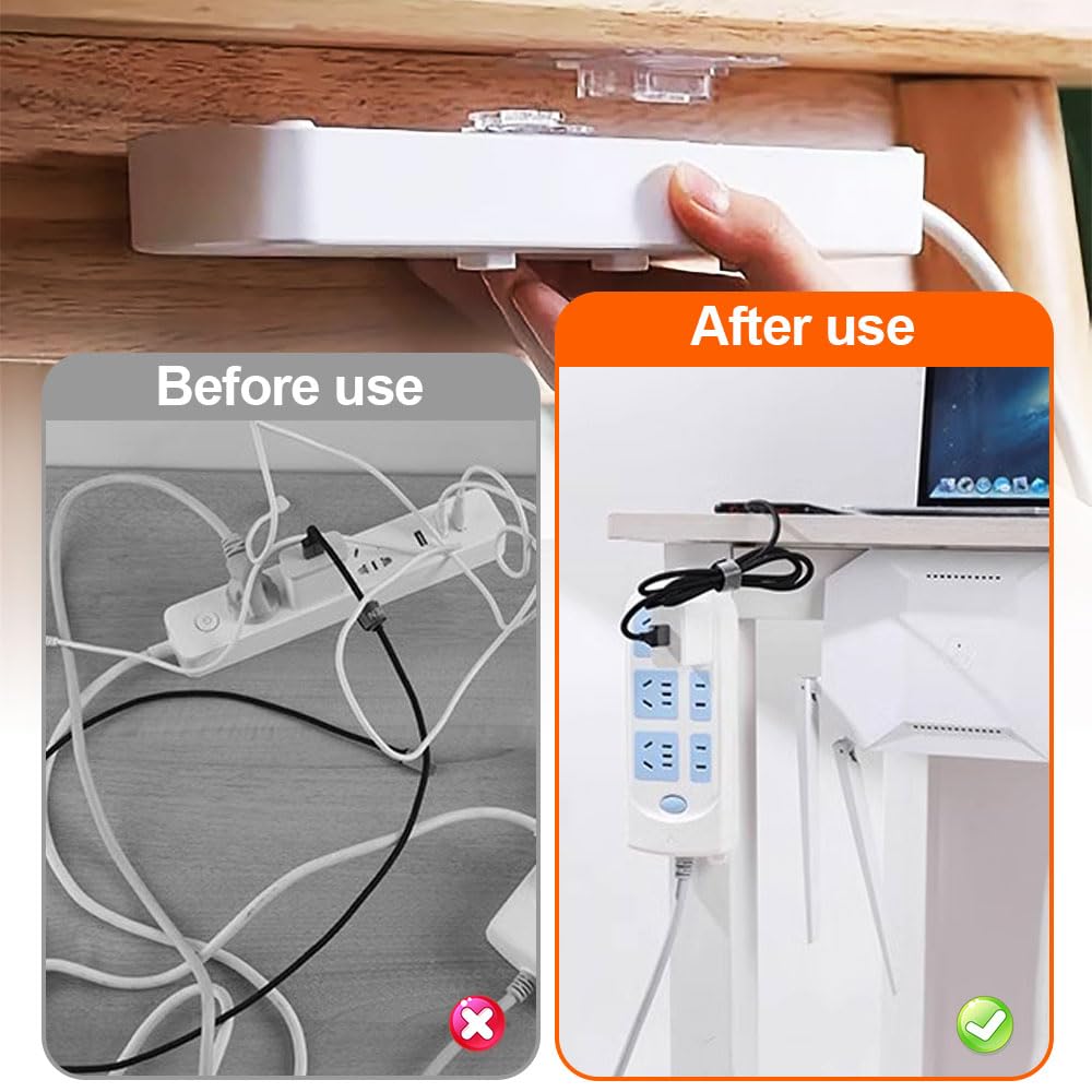 JUDUNA Ganchos de pared adhesivos transparentes de doble cara sin clavos, sin daños y sin rastro, ganchos autoadhesivos fuertes para baño y cocina, oficina, sin uñas, sin daños y sin rastros (50)