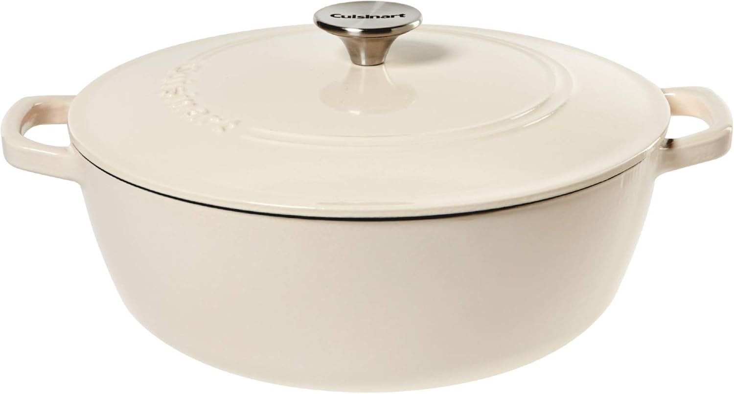 Cuisinart Round Casserole, Cream, 5.5 quart