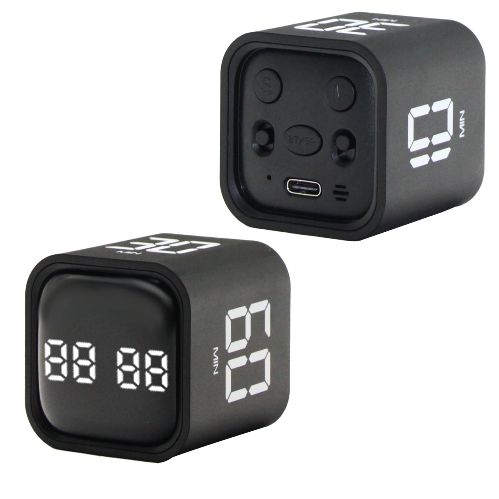 Productivity Timer Flip Gravity Sensor Cube Timer Countdown & Countup,Mute & Vibrate & Sound，5/10/30/60min & Custom Timing, Perfect for ADHD,Work,Learning,Kitchen Cooking
