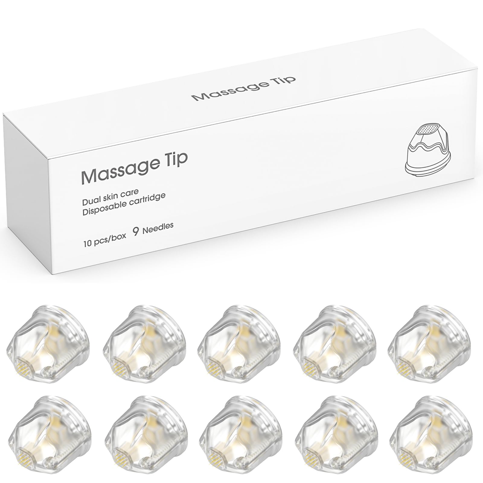 10 Stück Q1S/Q2 Cartridges 9 Pins für die Behandlung von kleinen, lokalen Hautproblemen wie Aknenarben - Authentische Ersatzkartuschen fit Q1S/Q2 (10 Stück, 9 Pins)