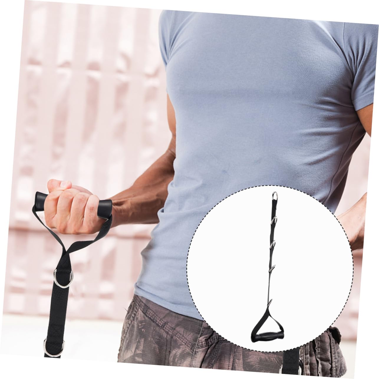 TOYANDONA Cinta de Tensión para Ejercicios 2 Piezas, Fuerza Ajustable y Portátil, Material ABS y Acero Inoxidable, Adecuado para Entrenamiento de Fuerza en Casa o Gimnasio