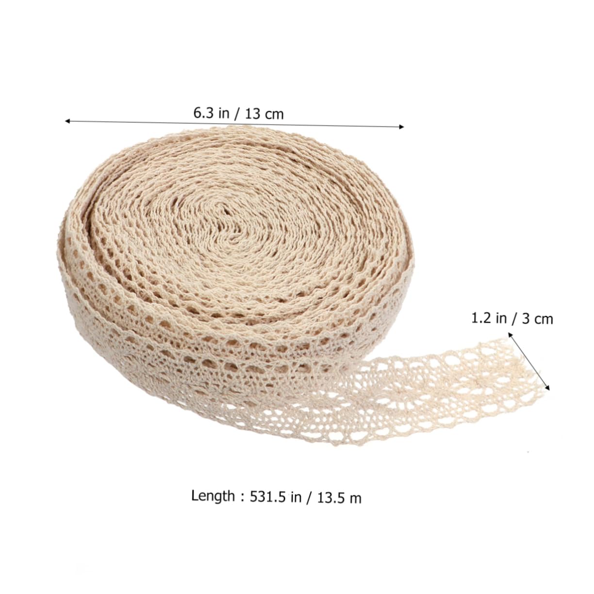 SHINEOFI 3piezas Cinta De Encaje De Algodón Para Accesorios De Moda Para Manualidades Diy y Decoración De Ropa Metros De Diseño Elegante y Duradero