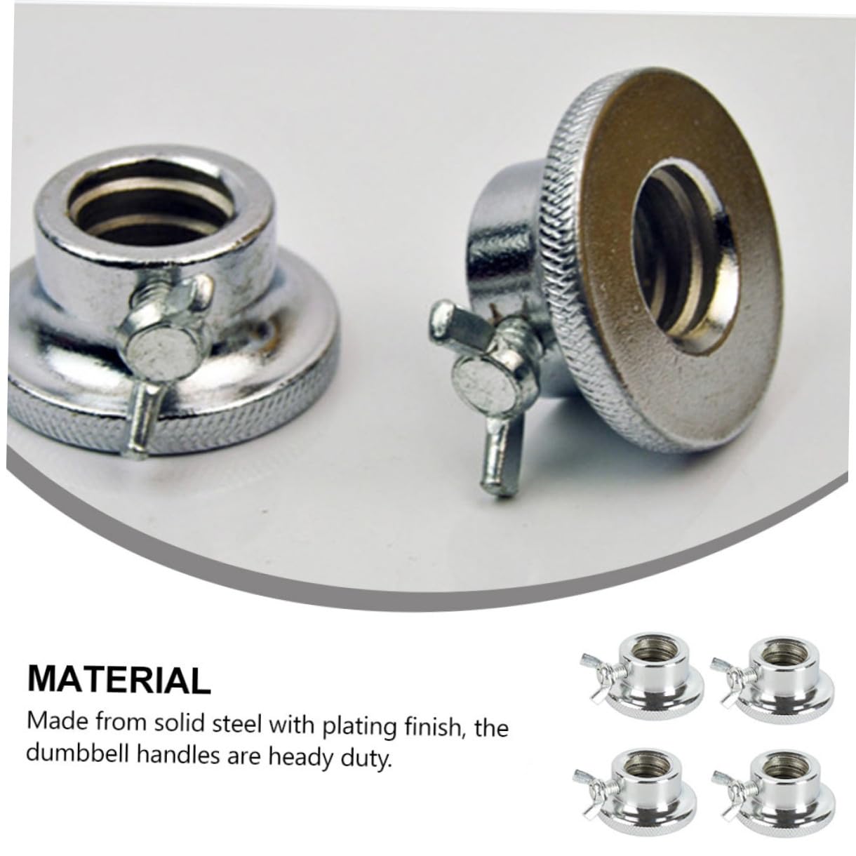 4Pcs Slip Nut Buckle for Barbell Lock Collars Secure Double Lock Design for Dumbbell Weight Plates Screw Caps for Weightlifting Exercise