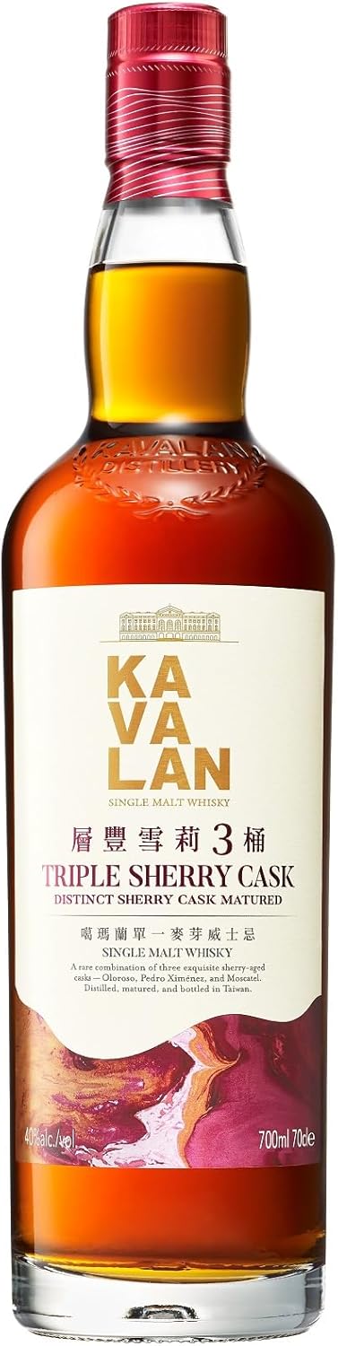 【 台湾 シングルモルト ウイスキー 】 カバラン トリプルシェリーカスク 700ml 46度 正規輸入品 美味しい グレープ チョコレート 宜蘭 オーク樽 ギフト