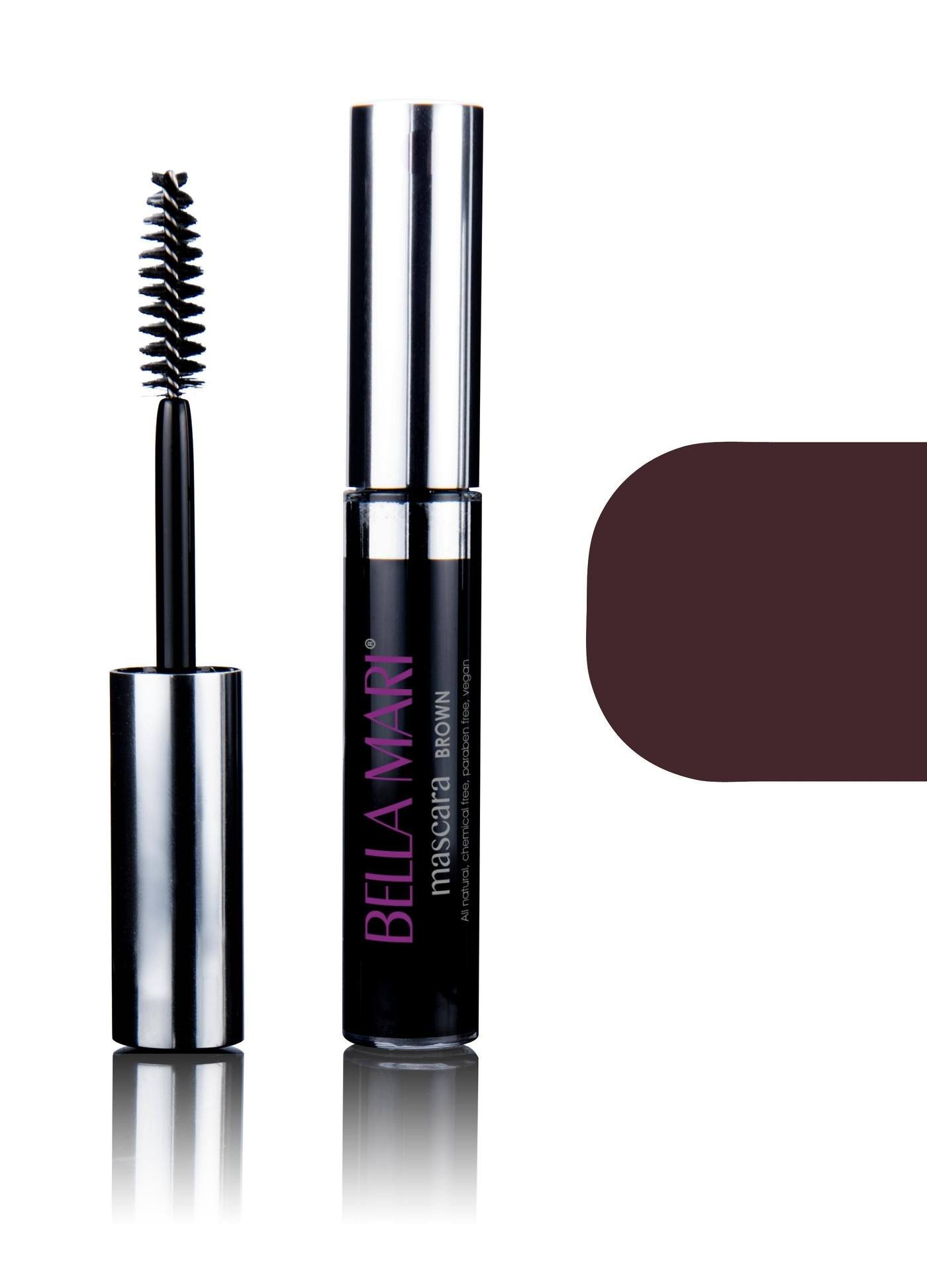 Bella Mari Natural Mascara, Brown; 0.4oz