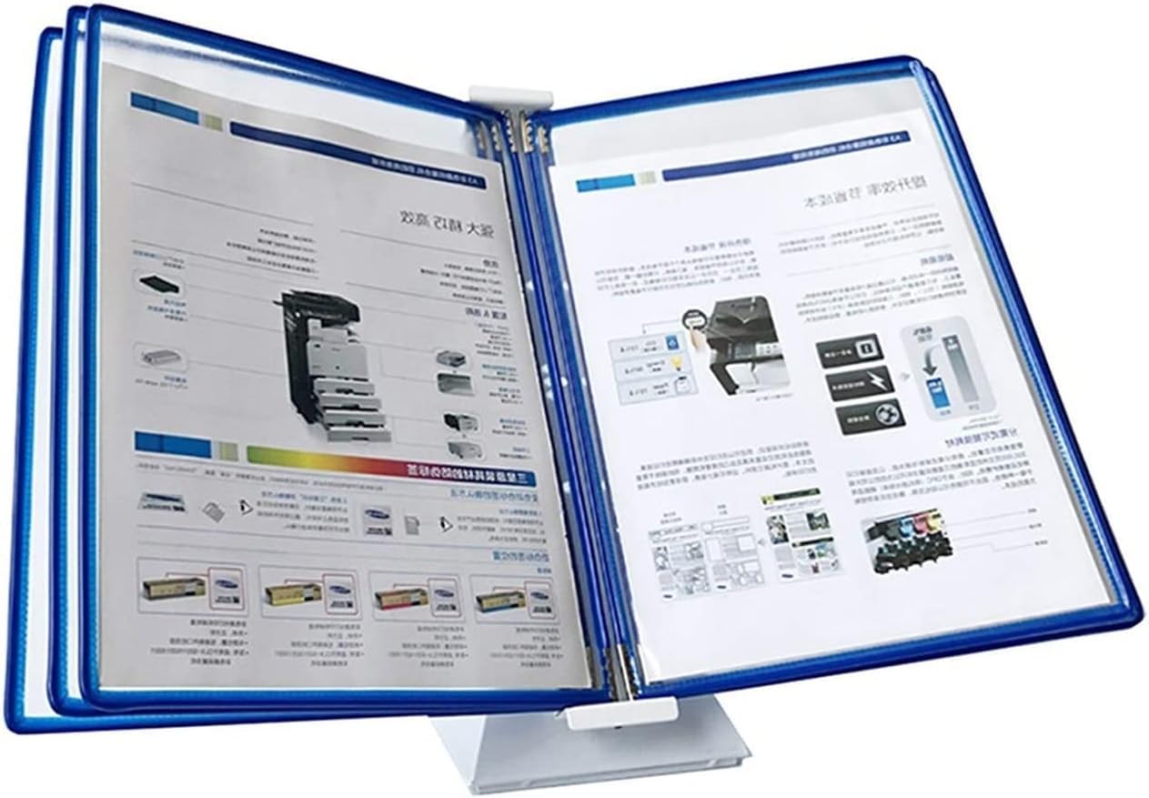 SnamicE Desk Reference Organizer, File Organizer For Desk - Desktop Reference Organizer, A4 Wall File, Holds 10 Sheets Of A4 Paper,Blue