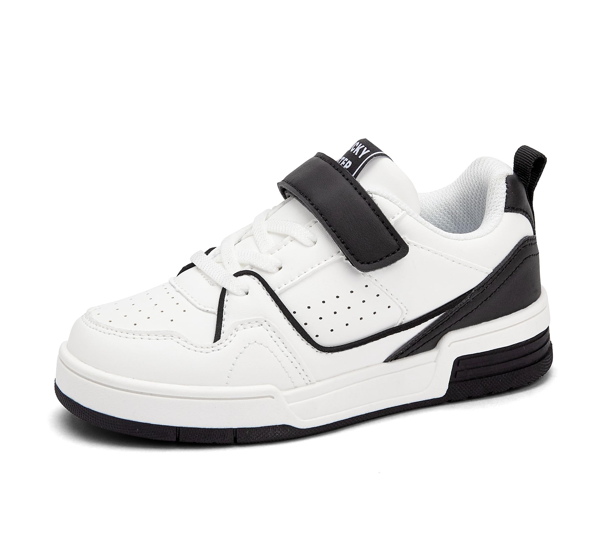 LUCKY STEP Dziecięce buty typu sneakers – wygodne buty rekreacyjne do szkoły, uprawiania sportu i na co dzień, niskie trampki z zapięciem na rzepy, dla chłopców/dziewczynek