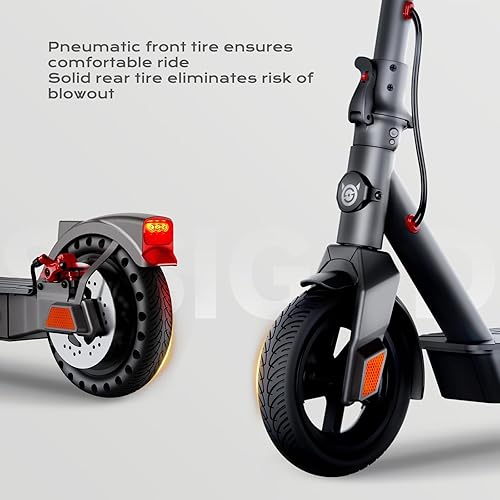 Miniatura 5 de SISIGAD Electric Scooter Adults Peak 500W, 3 Gears,152030 Miles Long Range Scooter Electric for Adults, 8.5"10" Solid Tires,19 MPH Fast Max Speed