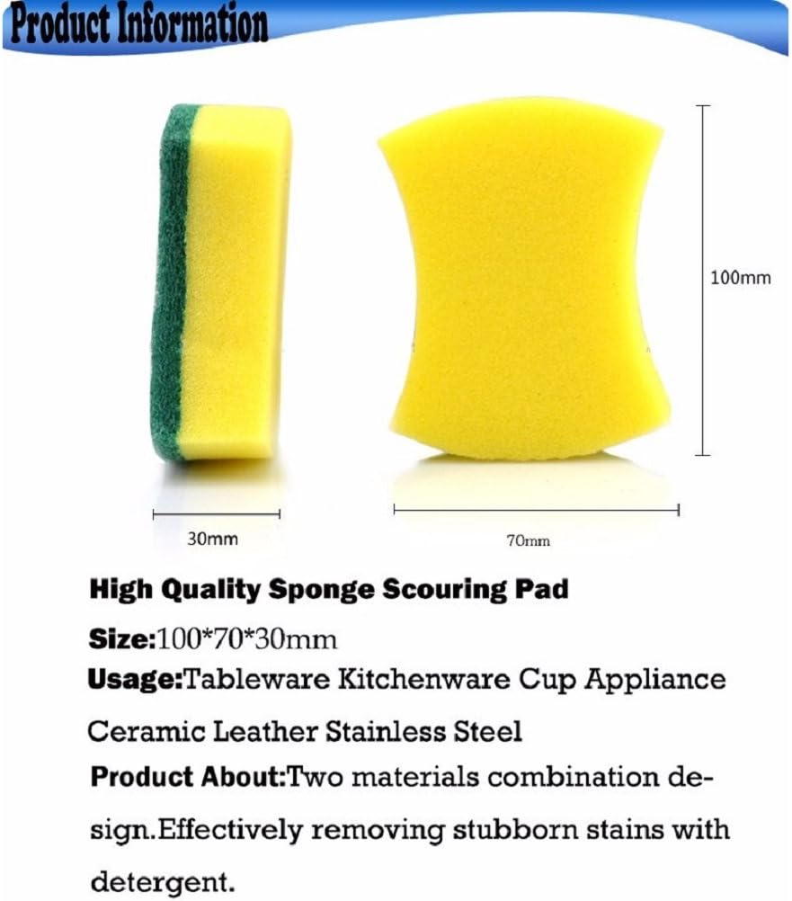 Kitchen Cleaning Spon, Eco Non-scratch for Dish, Scrub Spon