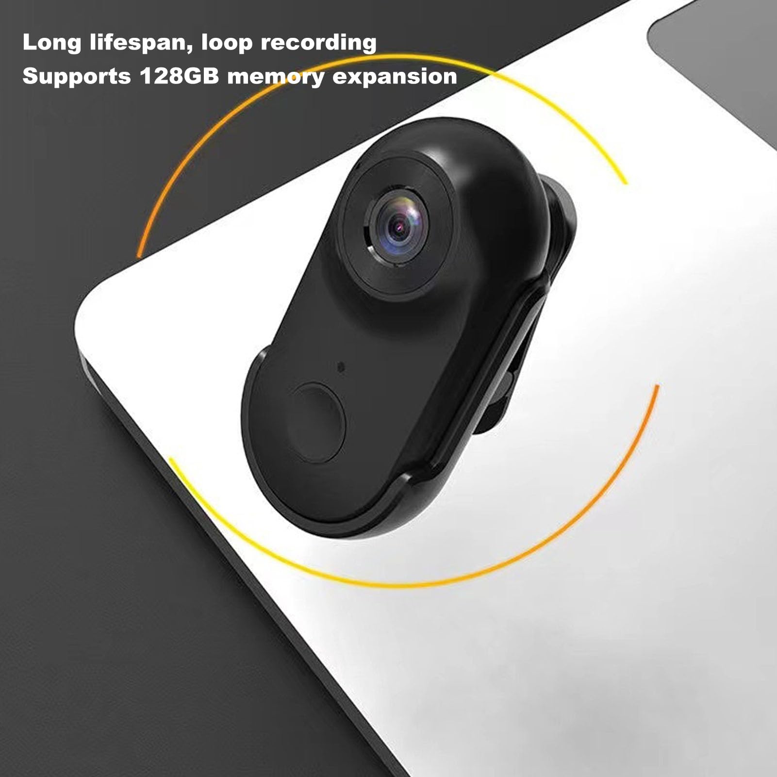 Kamera sportowa 1080P,kamera sportowa 2MP z tylnym klipsem,nagrywanie wideo,szeroki kąt 90 °,mini kamera ciała,kamera akcji małego psa kota(Black)