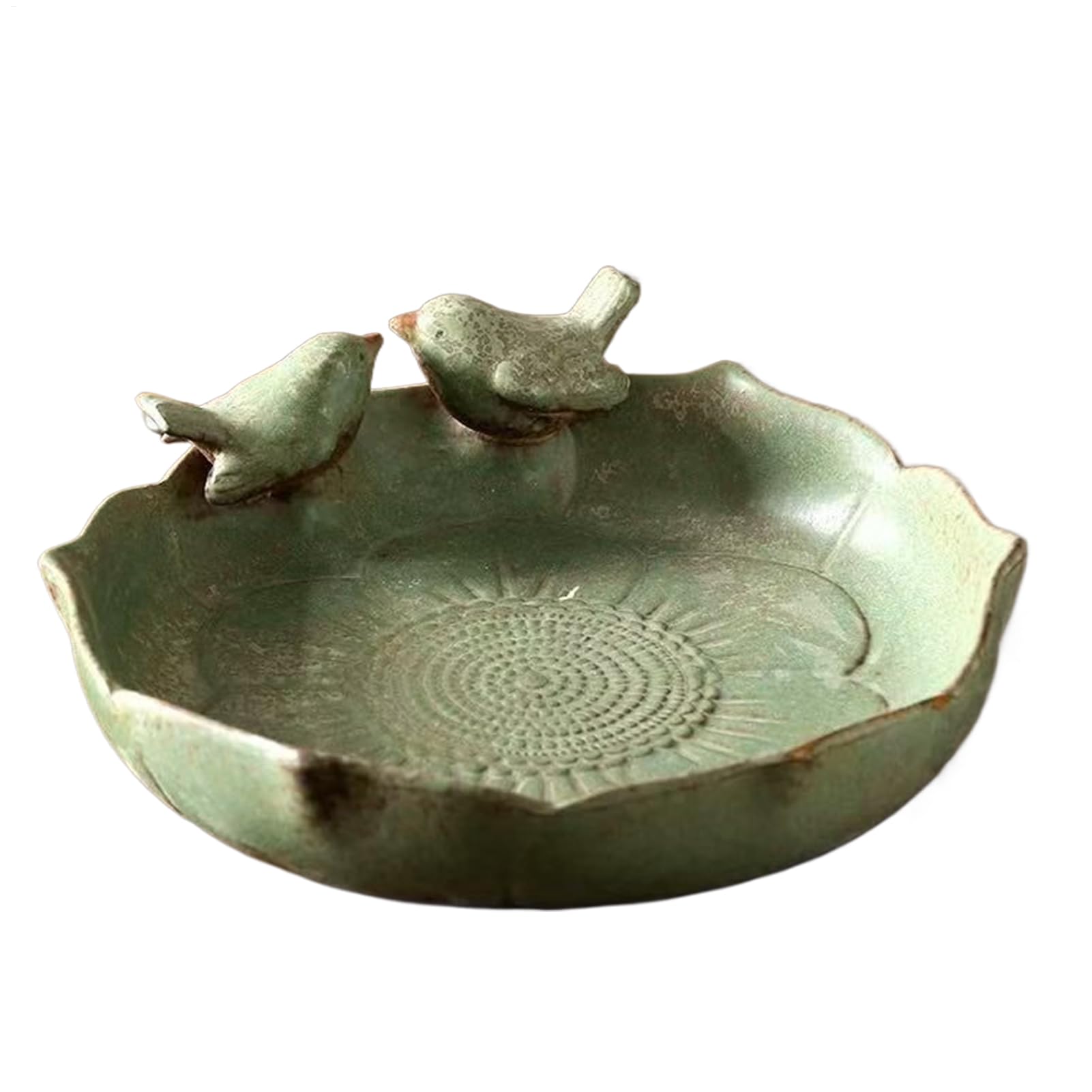 Ceramiczne wanienki dla ptaków na zewnątrz,Ceramiczne wanienki dla ptaków | Miska do karmienia ptaków Pulpit, Pokład, Balkon, Trawnik, Ogród