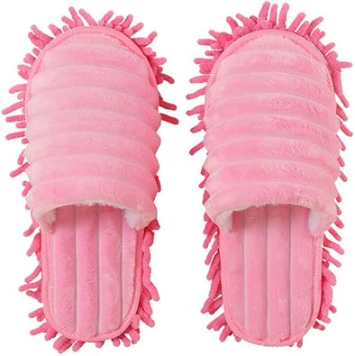 Microfiber Chenille Mop Slippers Super Absorbent Water Detachable Washable Dusting Slippers for Women and Men