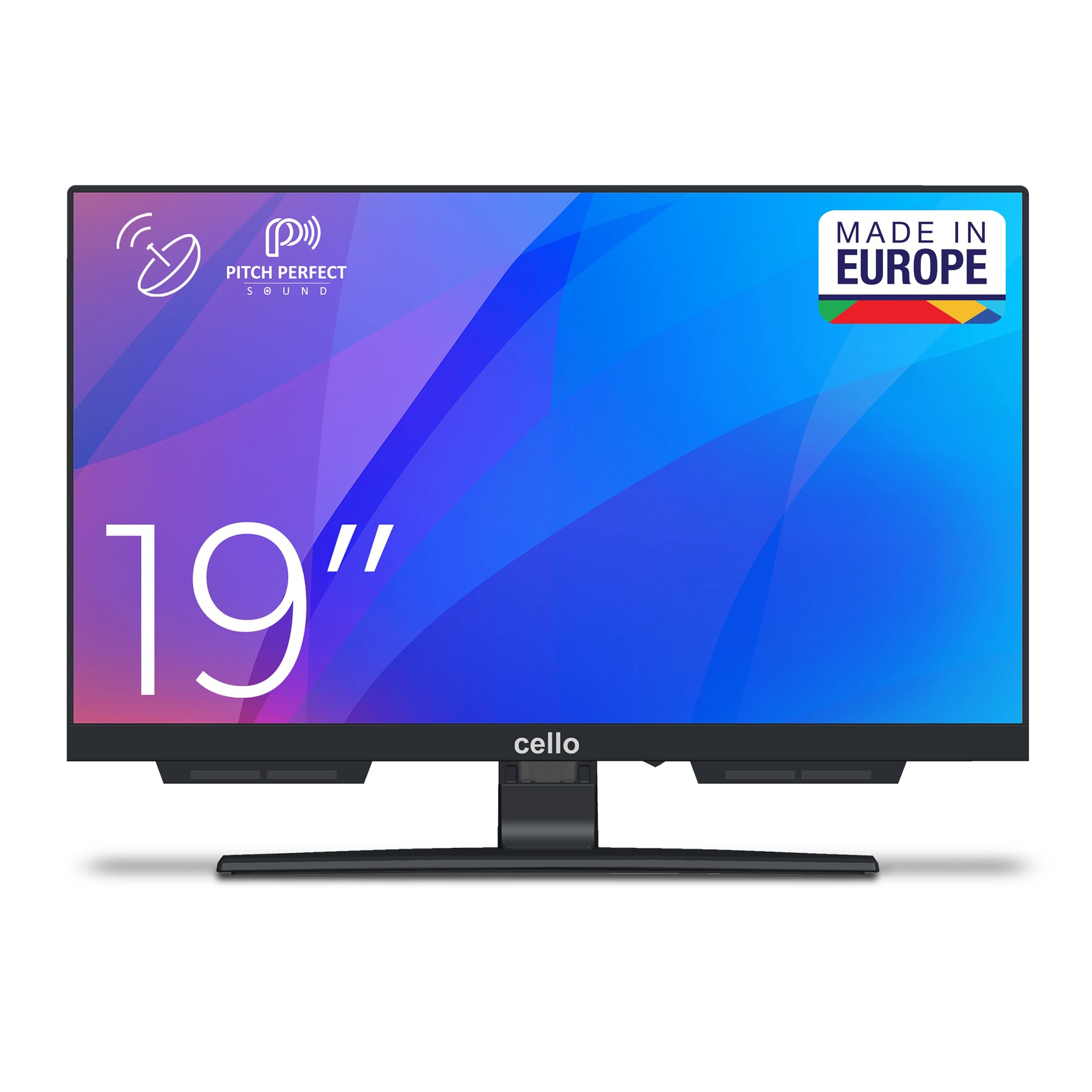 Cello C1924SH 19 Zoll LED Fernseher mit DVB-T und Satellitenempfang, einfache Einrichtung, Netzbetrieb, 230V, Nicht smart, USB-Aufnahme von Live-TV, Perfekter Klang, ideal für kleine Räume