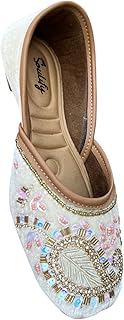 soulify Women's Ethnic Handcrafted Embellished Jutti with Cushioned Sole | Traditional Indian Footwear for Wedding-picture-19