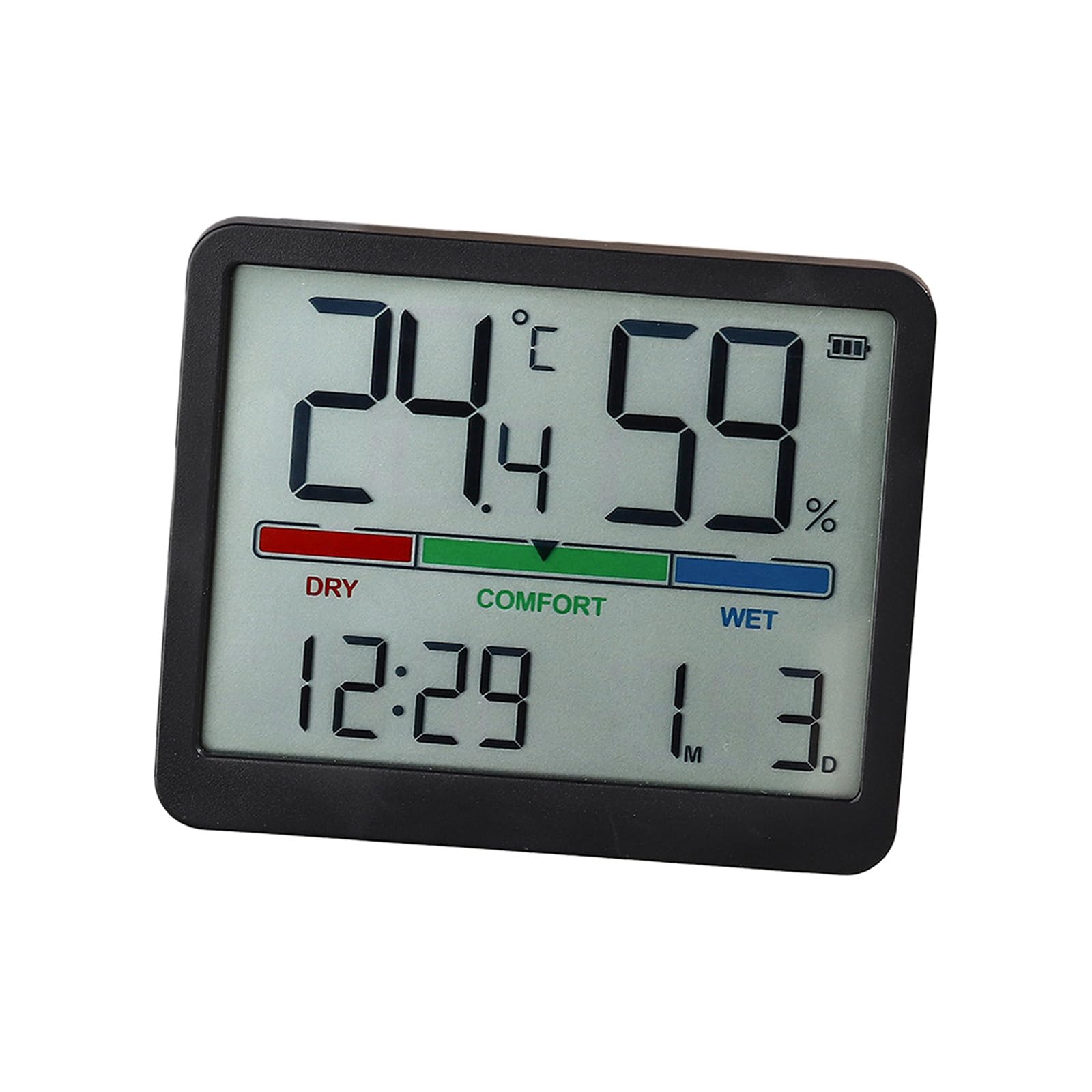 Nucelit Digital Alarm Clock for Bedroom Desk Clock with Date Temperature Humidities Desk Clocks Digital Wall Clocks Alarm