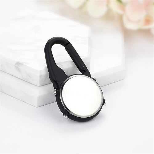 Miniatura 4 de JewelryWe Reloj de clip digital para hombres y mujeres, mini mochila microligera, hebilla de cinturón, relojes para escalada en roca, médicos,