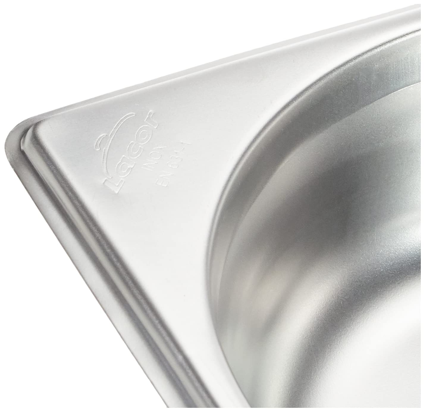 LACOR 66155Z Bac 1/1 en INOX - 530 x 325 x 55 mm (Lot de 2)