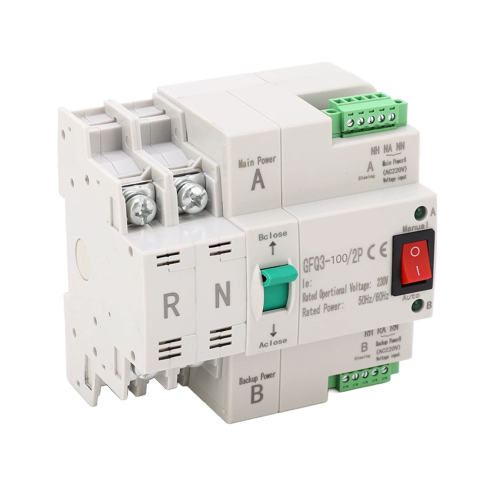 Sélecteur électrique, Inverseur de Source Automatique Double Puissance 2 Modes de Fonctionnement 2P pour Usine (100A)