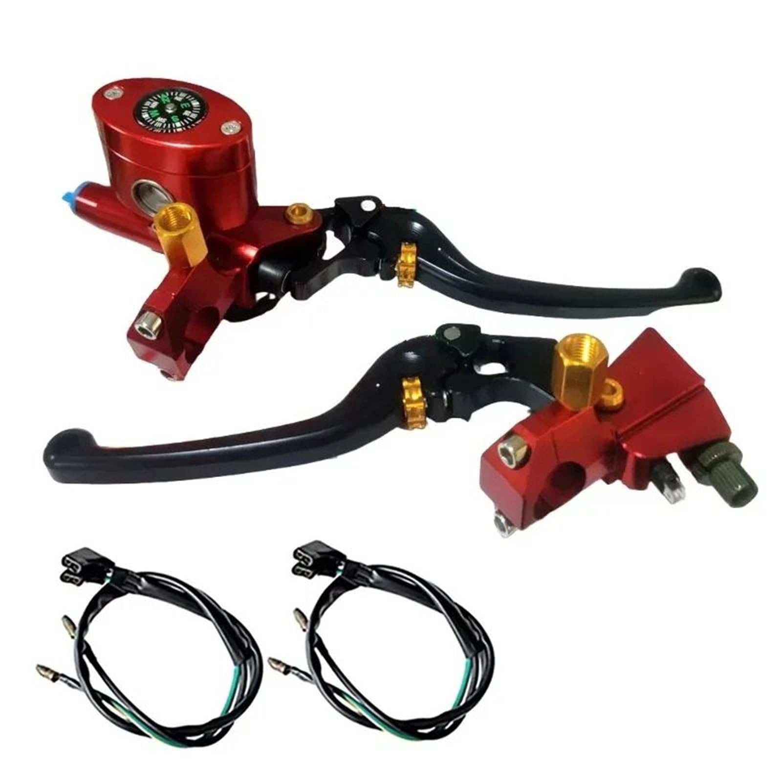 akcesoria Pasuje do Honda Yamaha motocykla 12.7RCS Hydrauliczny cylinder główny hamulca dźwignia sprzęgła montaż(A set red)