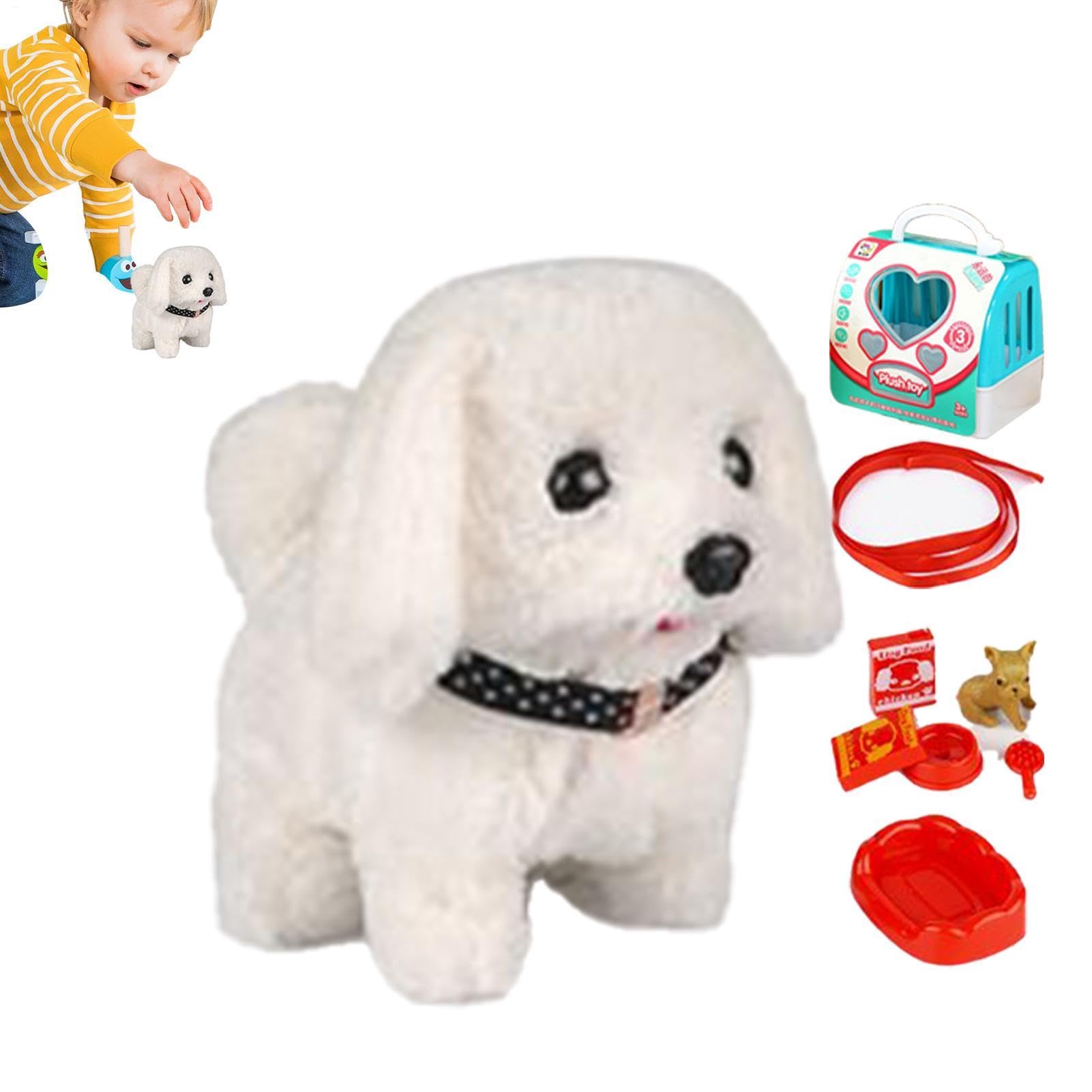 Mascota suave cachorro robot interactivo perro de peluche que camina 8