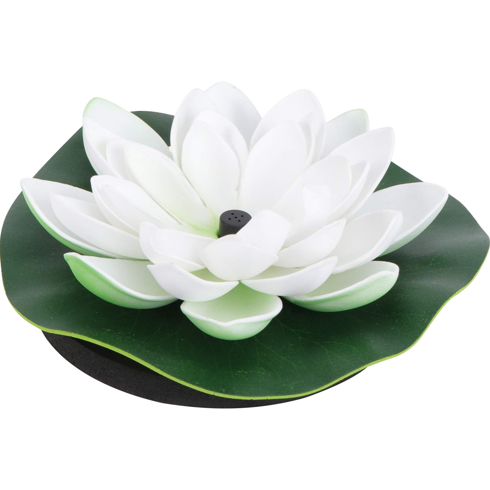 Fuente Flotante de Loto Bomba Solar para Estanque de Peces y Acuario, Plástico Blanco, Flujo Máximo 180l/h, Circulación Automática para Jardín Exterior