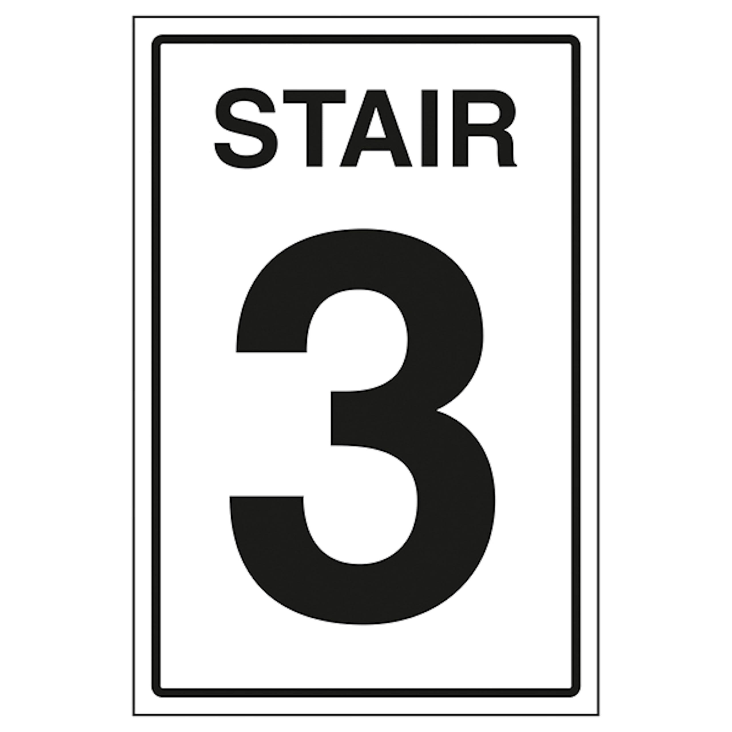 V Safety Stair 3 200 x 300mm - 1mm Rigid Plastic Safety Sign