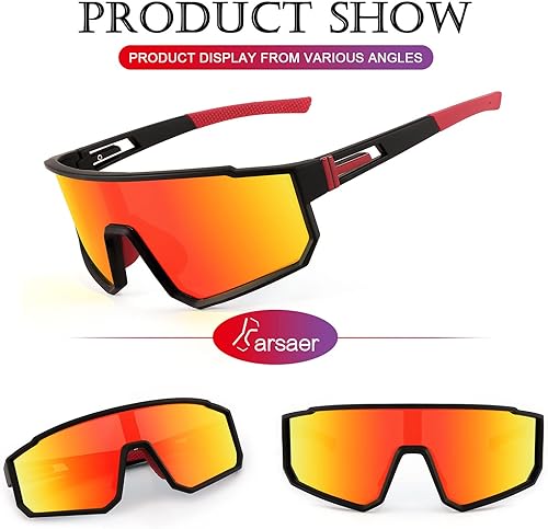 Miniatura 2 de Karsaer Visison - Gafas de sol polarizadas para ciclismo, equitación, deportes, hombres y mujeres, para Moutain Baseball MTB