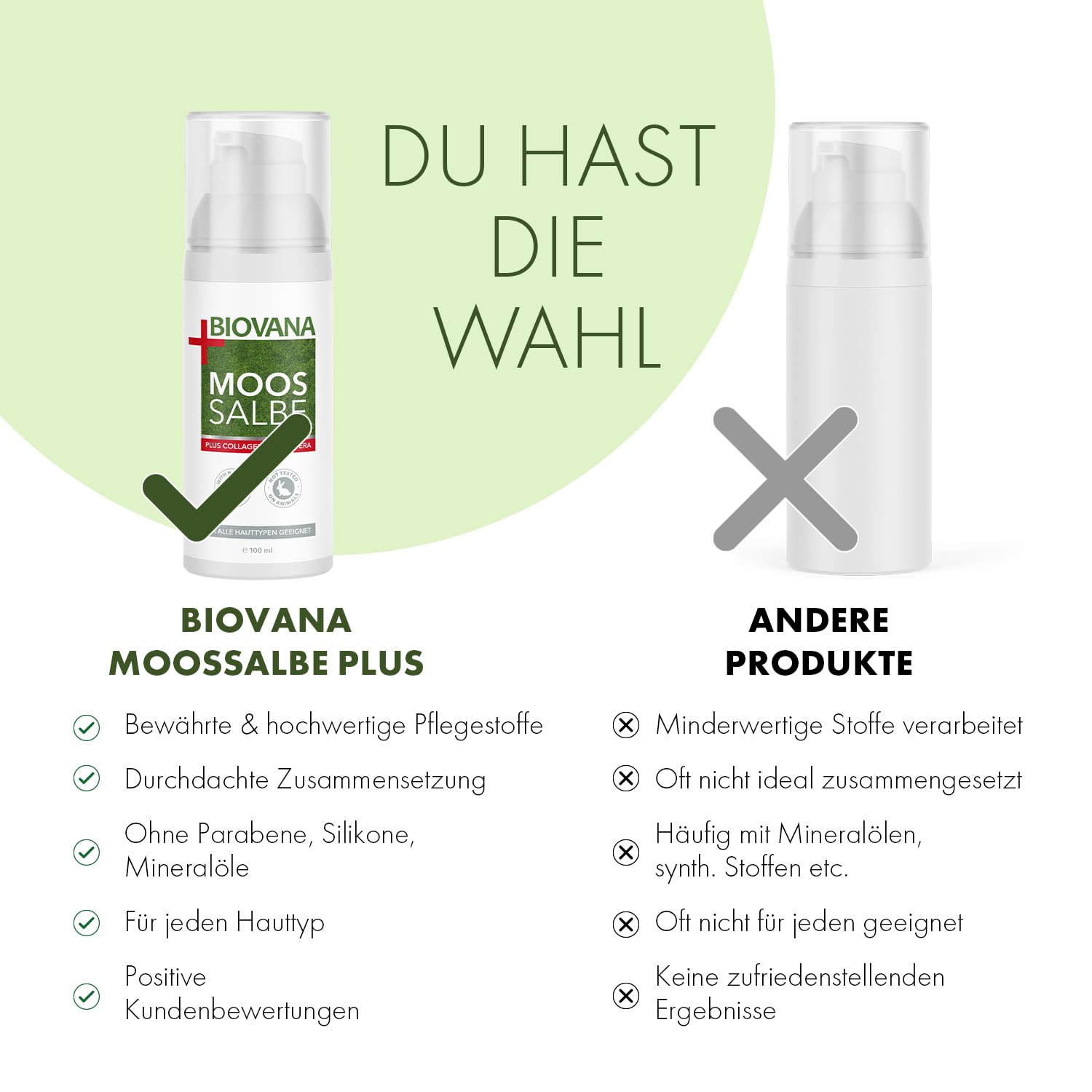 Moossalbe Plus | mit reichhaltigen Pflegestoffen | für jeden Hauttyp | Inhalt 100 ml