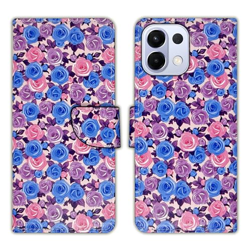 Image of Rose Purple Flip Cover for Oppo K13 5G| Leather Finish|Shock Proof|Magnetic Clouser Compatible with Oppo K13 5G (Purple)