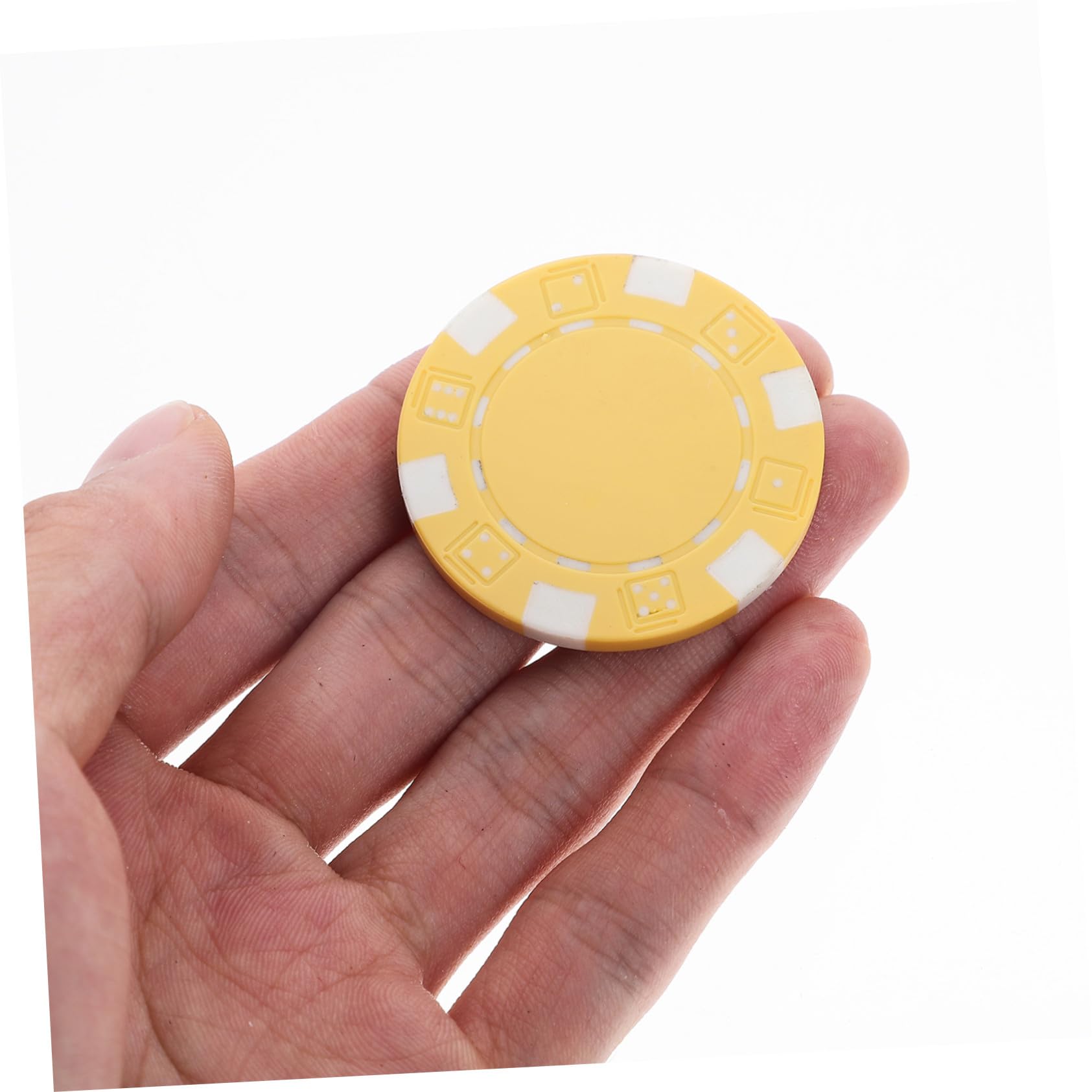 50 Weiße Zählchips aus Kunststoff Rund zum Addieren und Subtrahieren für Mathelernen und Poker