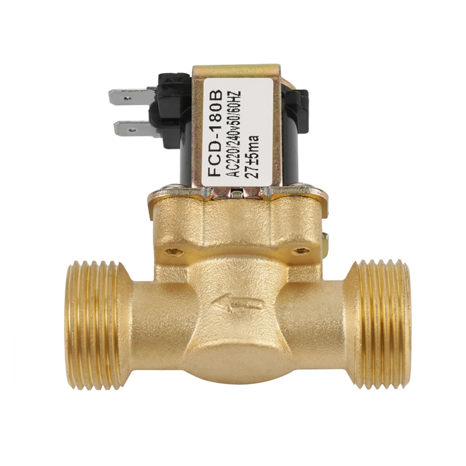 Elettrovalvola G3/4 Ingresso acqua a 2 vie N/C Elettrovalvola elettrica a pressione normale chiusa CA Ottima tenuta