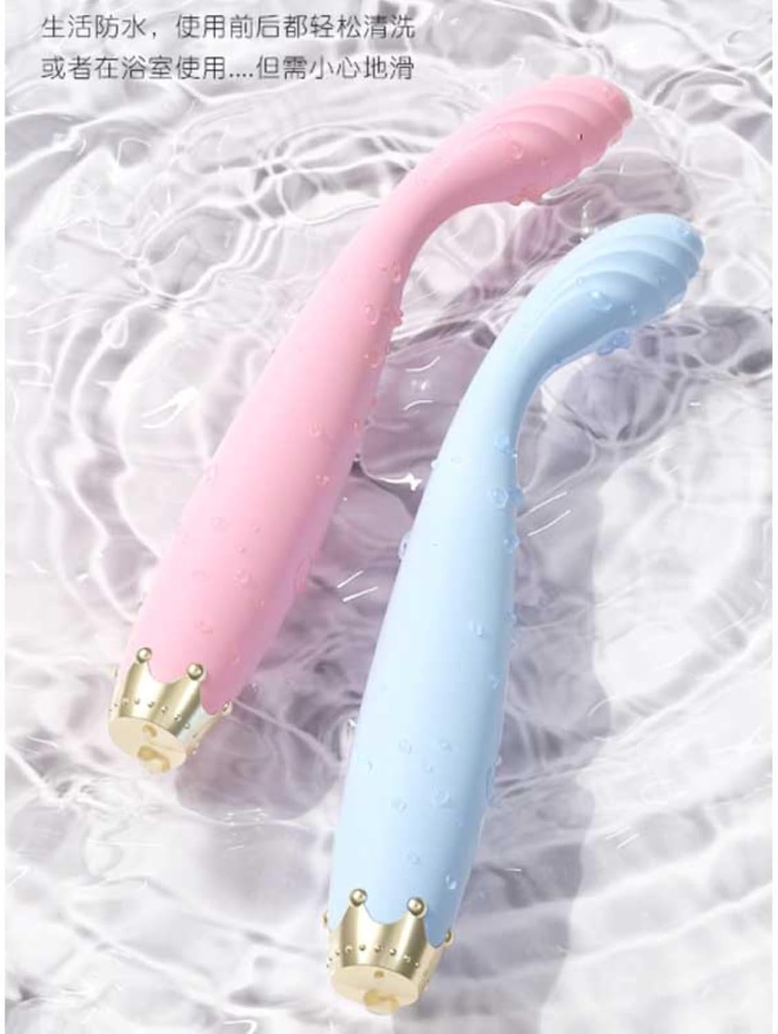 G-spot Vibrator Clitoral Vibrator Nipple Double Dildo Female Erotic Toys Adult Masturbators(Blue)