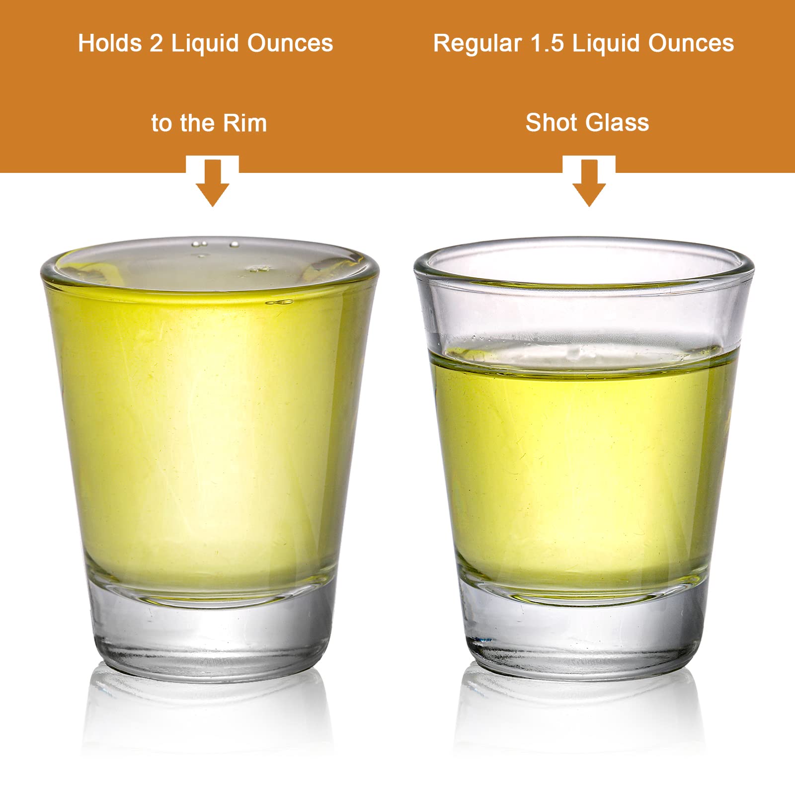 Tebery - Set di Bicchierini da Shot, Bicchieri Rotondi da Liquore con Base Pesante, 30 Pezzi