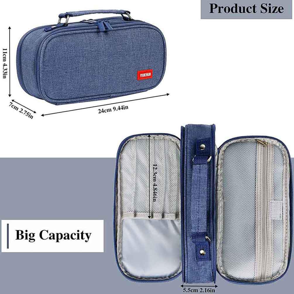 YOULIKE Large Capacity Pencil Case, Big Storage Pen Case with Compartments for Office College School - Image 3