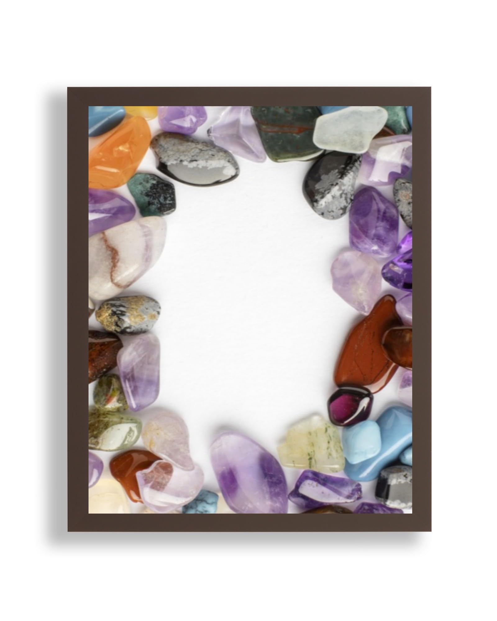 Bilderrahmen Opal A | 50x69 cm | Kastanien Braun | entspiegeltes Kunstglas Antireflex | Poster Puzzle Kalligrafien Drucke