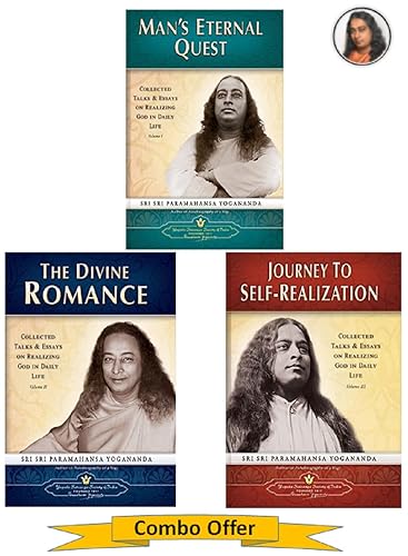 Man's Eternal Quest + The Divine Romance + Journey to Self-Realization: Collected Talks and Essays on Realizing God in Daily Life (Vol 1,2,3) (Yogoda Combo Bundle Pack - Set of 3 Books) Paperback