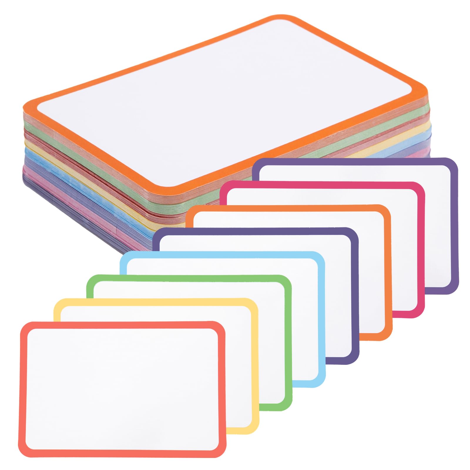 120 Pcs Dry Erase Index Cards Notecards Blank Reusable Flash Cards Sheets Game Cards Study Business Note Cards for School Office Housework Taking To Do List (Multicolor, 3×5 Inch)
