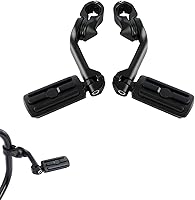 Vista 17 de XFMT - Estribos de color negro mate para motocicleta, 1.25 pulgadas, incluye kit de montaje