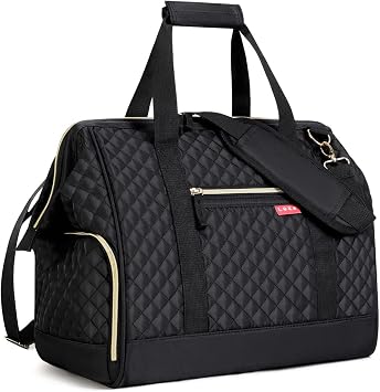 Lekesky Travel Duffel Bag for Woman, Weekender Carry on Bag with Shoe Compartment for Overnight, Extra Large Storage Space For Business Trip, Gym, Labor, Delivery