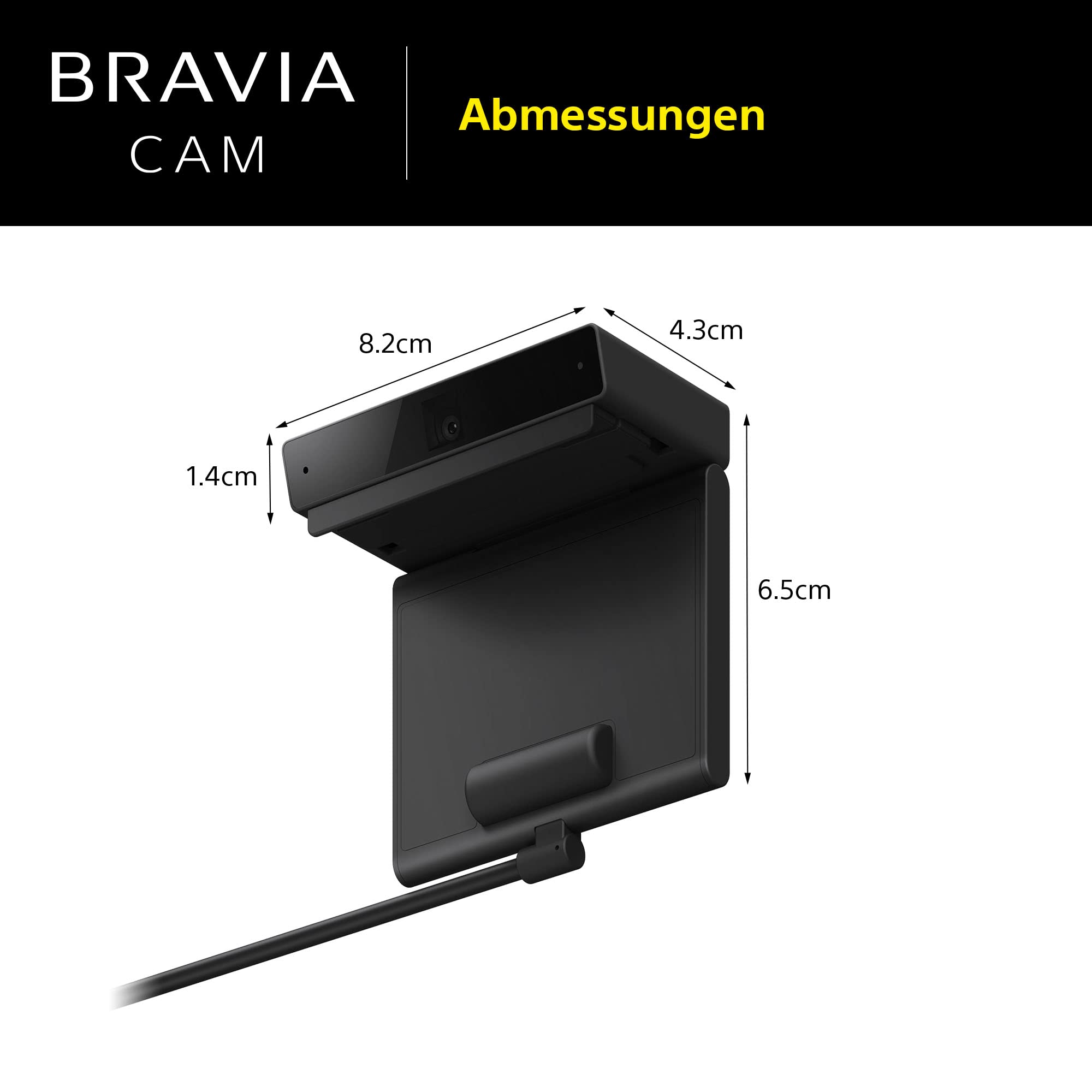 Sony BRAVIA CAM CMU-BC1 - TV-Zubehör für 2022 BRAVIA XR und X1 Web Cam USB-Anschluss schwarz