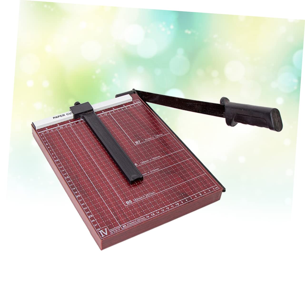 Taglierina Carta A4 a Ghigliottina per Foto e Lavori Manuali | Base Grigliata Robusta in Metallo, Sistema di Bloccaggio Automatico, per Ufficio e Scuola