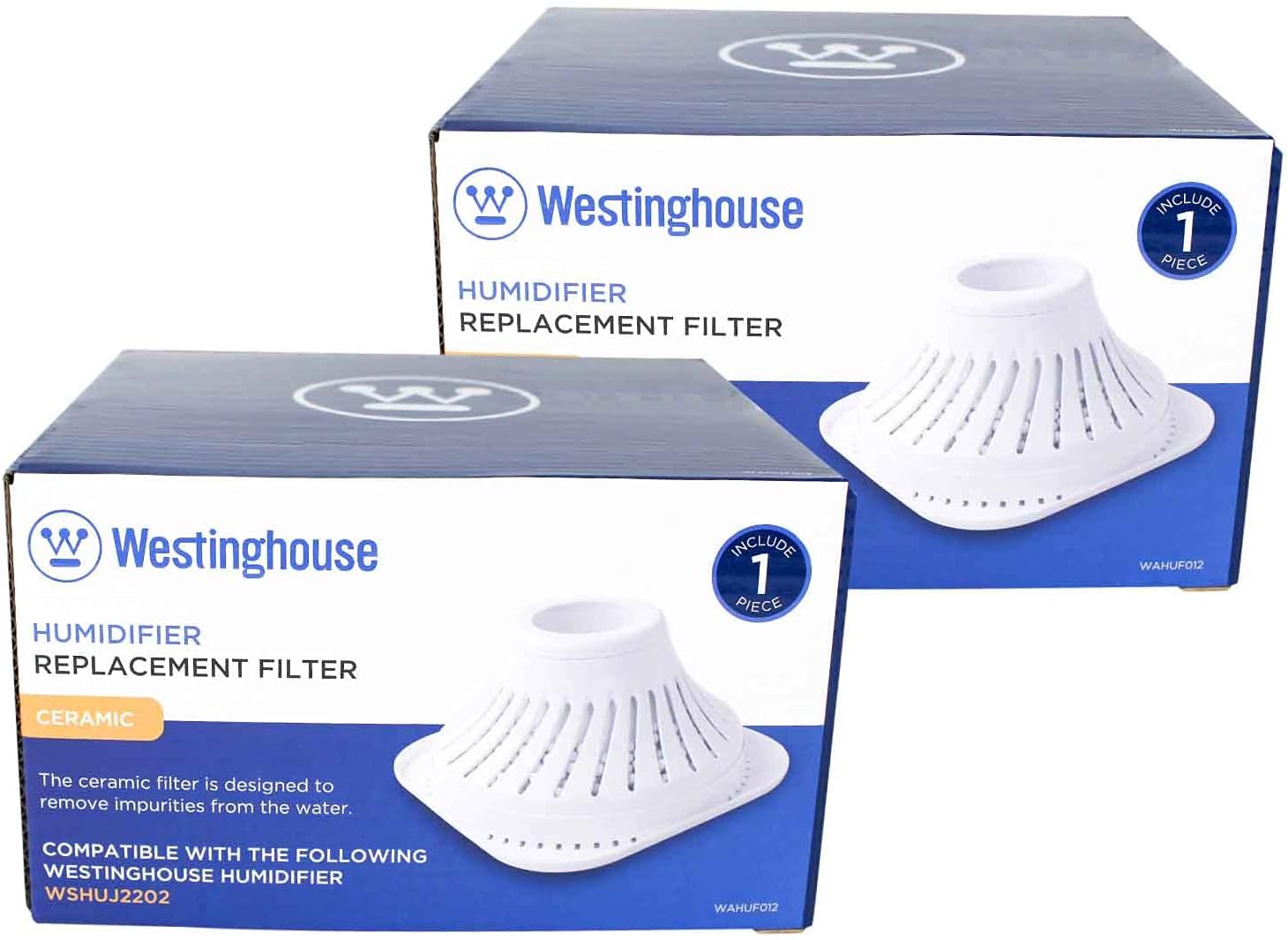 Westinghouse Ceramic Ball Filter Set for Westinghouse Humidifier WSHUJ2202 (2 Pack) - Features Honeycomb Filtration System to Maintain Clean and Breathable Air