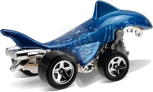 Miniatura 3 de Hot Wheels 2016 Shark Bite Street Beasts Blue 208/250, tarjeta larga de Mattel