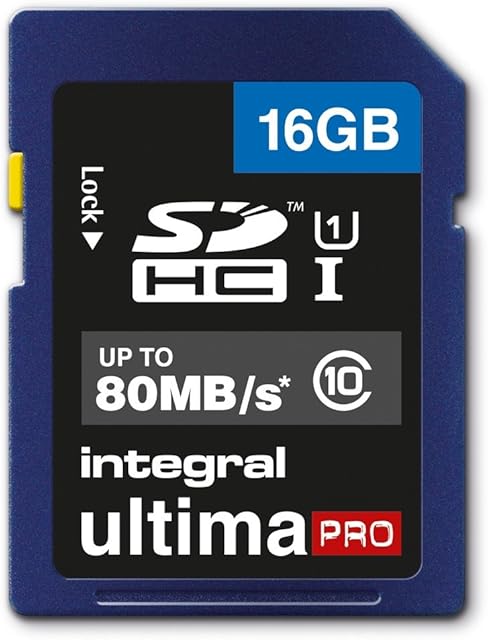 Integral INSDH16G10-80U1 UltimaPro 16 GB SDHC Class 10 Memory Card