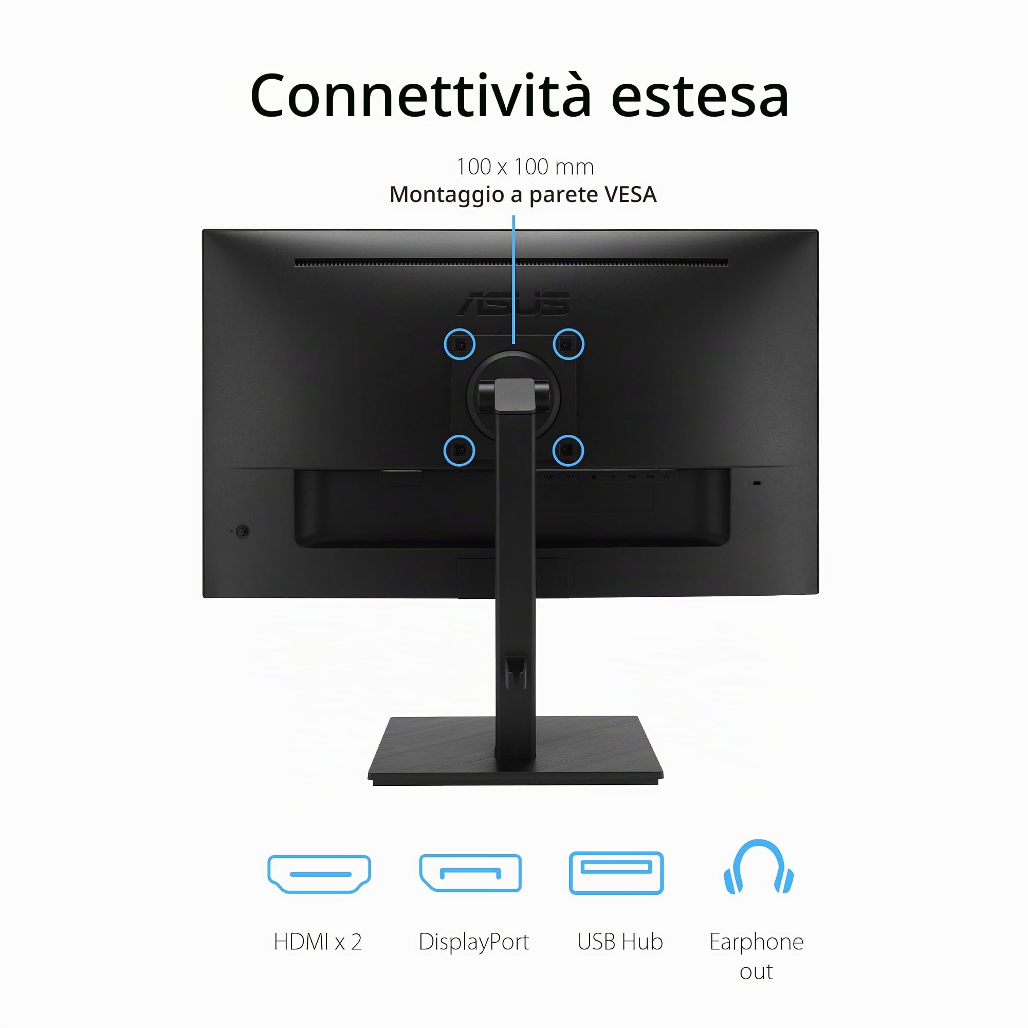 ASUS VA27UQSB, Monitor Business da 27” 4K IPS UHD (3840 x 2160), Nero