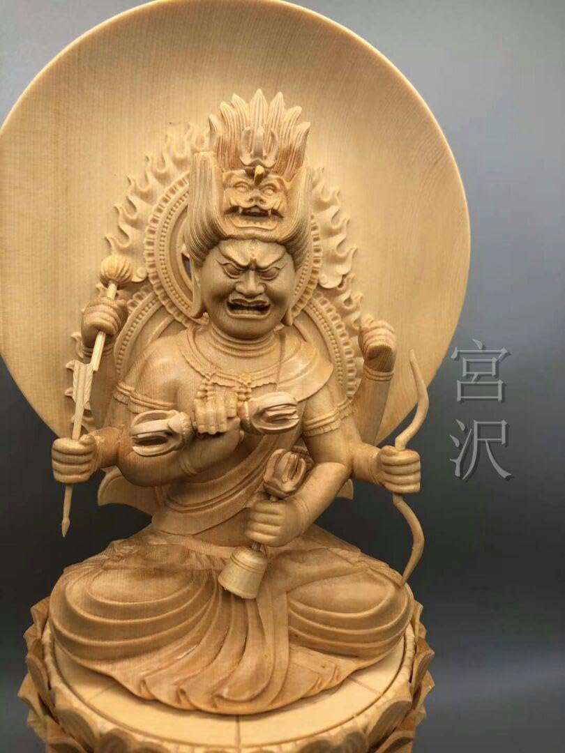Amazon.co.jp: 宮沢稀少珍品 愛染明王 祈る厄除 木彫仏像 極上質 供養 