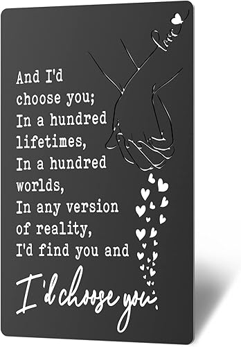 TRCENDE Tarjeta de regalo de boda para novio, tarjeta grabada, tarjeta de inserción para hombres, regalos de cumpleaños de aniversario para novio,