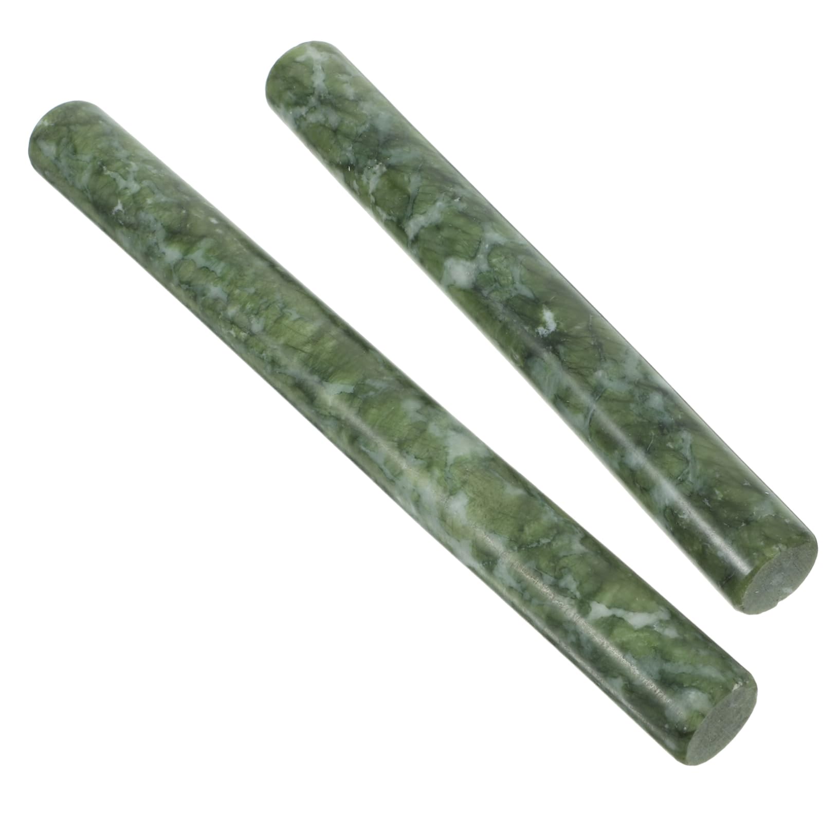 Rouleau à Pâtisserie en Jade Vert, Lot de 2, Antiadhésif et Facile à Utiliser, pour Pâte à Raviolis et Pâtes Fraîches, Résistant et Solide