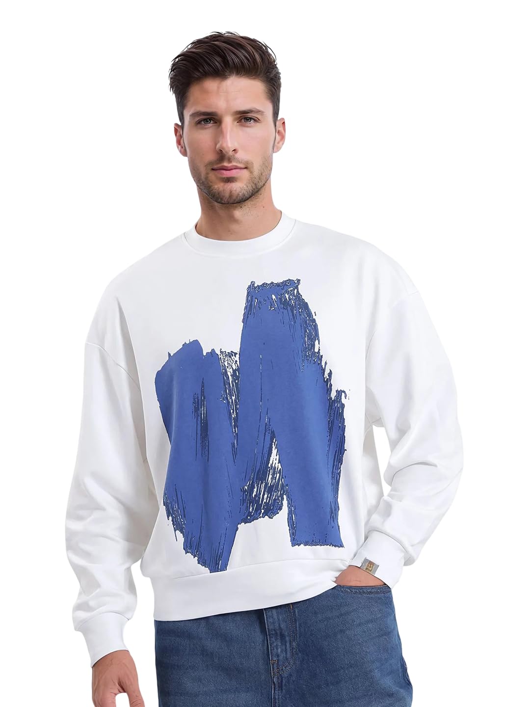 Rare Rabbit Boxy fit Abstract Print Sweatshirt-picture-21
